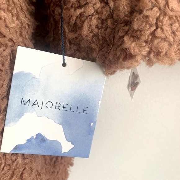 MAJORELLE Hazelnut Faux Fur Cropped Jacket size small - Picture 6 of 10